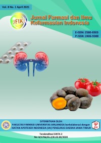 Jurnal Kefarmasian dan Ilmu Kefarmasian Indonesia Vol. 8, No. 1-3